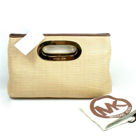 michael kors straw clutch|michael kors clutch replacement.